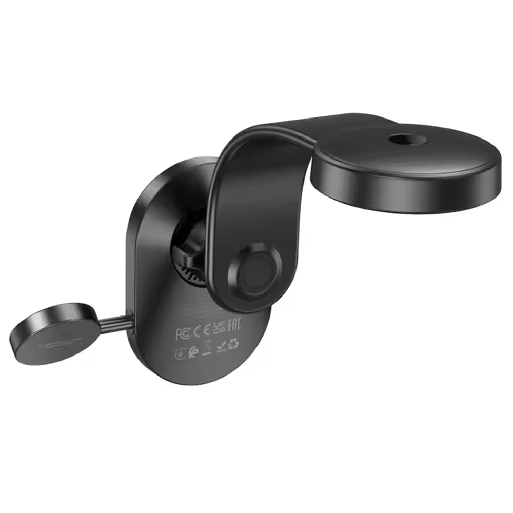 2 in 1 Magnetic MagSafe Fast Charging Wireless Charger Dashboard Mount Car Cell Phone Holder for iPhone Apple Watch