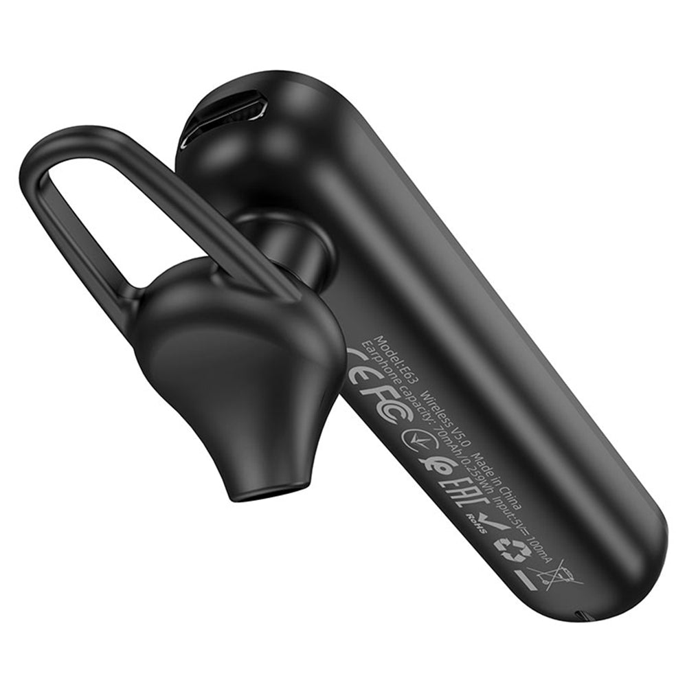 Single-ear Wireless Bluetooth Headset Handsfree Ear Hook with Mic