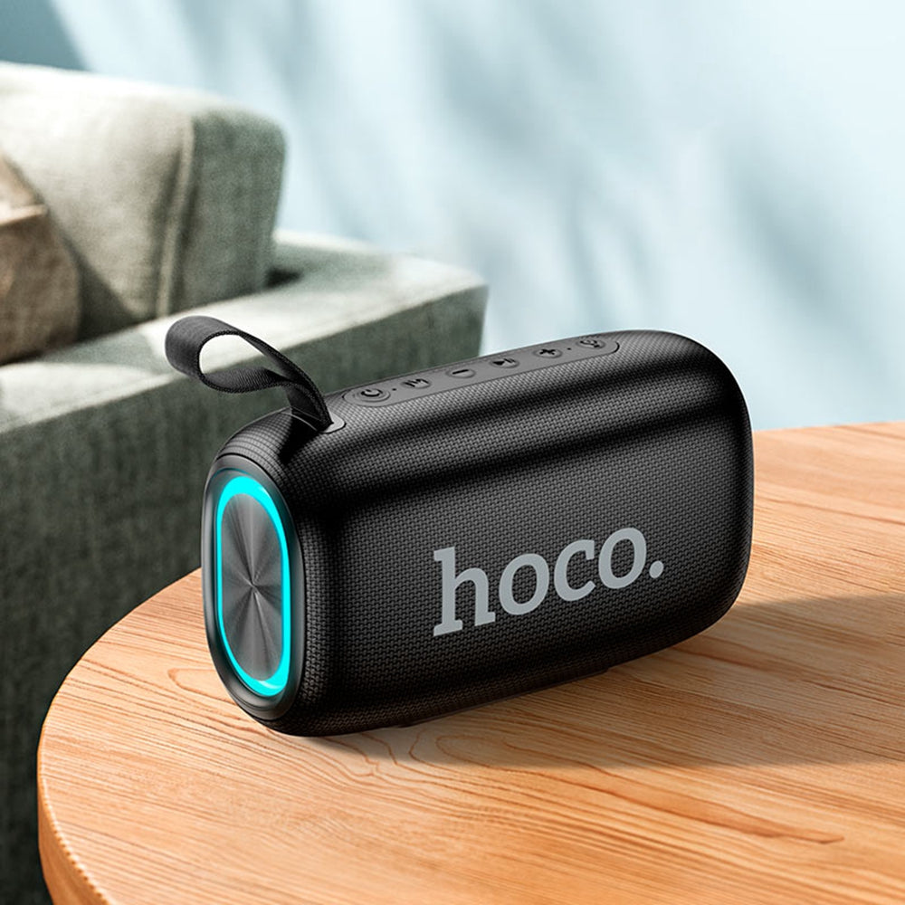 Haut-parleur stéréo Bluetooth sans fil portable avec lumière ambiante