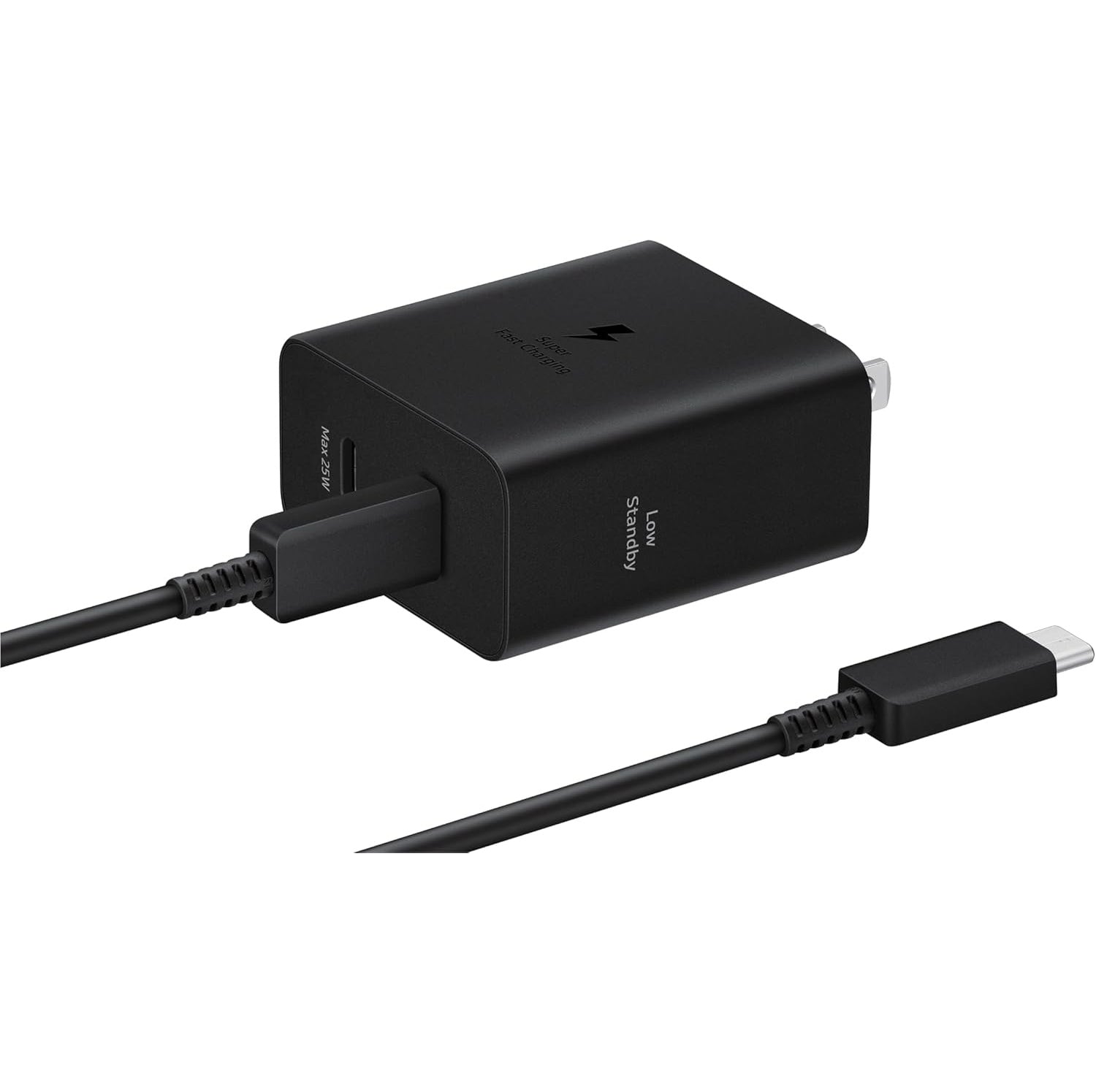 (50W) 2x USB-C Ports Fast Charging Power Adapter Wall Charger with 1m USB-C Cable