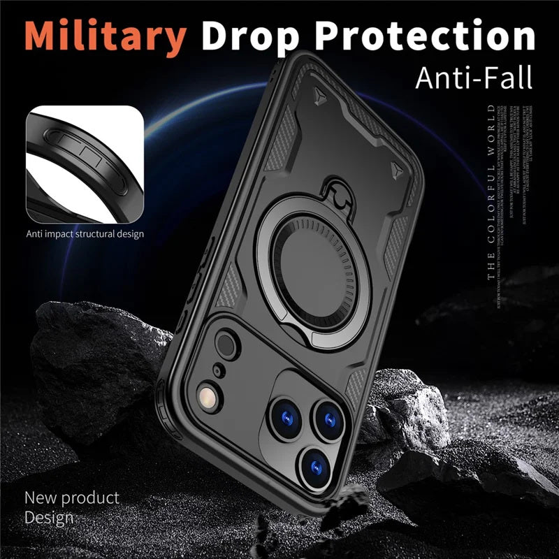 Coque antichoc avec anneau de support Magsafe pour iPhone 17 Pro Max
