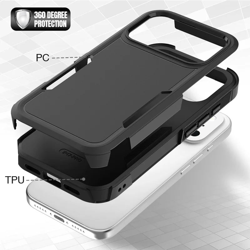 Coque hybride fine pour iPhone 17 Pro