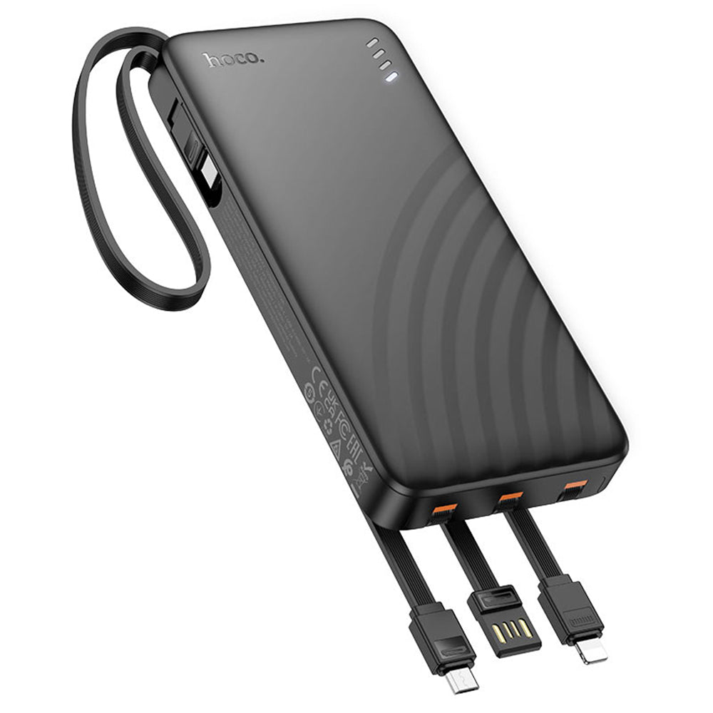 (10000mAh) External Battery Charger Portable Power Bank & UBS-C USB-A Micro USB Lightning Cables