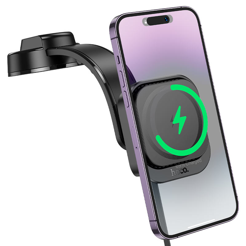 (15W) Magnetic MagSafe Fast Charging Wireless Charger Dashboard Mount Car Cell Phone Holder