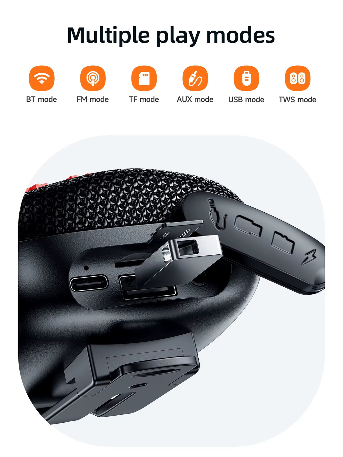 Enceinte stéréo portable sans fil Bluetooth pour le sport, son riche