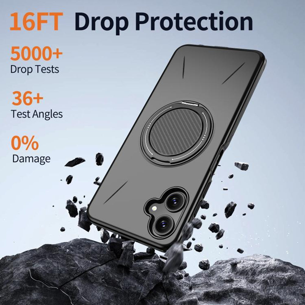 Magnetic MagSafe Ring Case with Rotating Kickstand for Samsung Galaxy A07 / A06