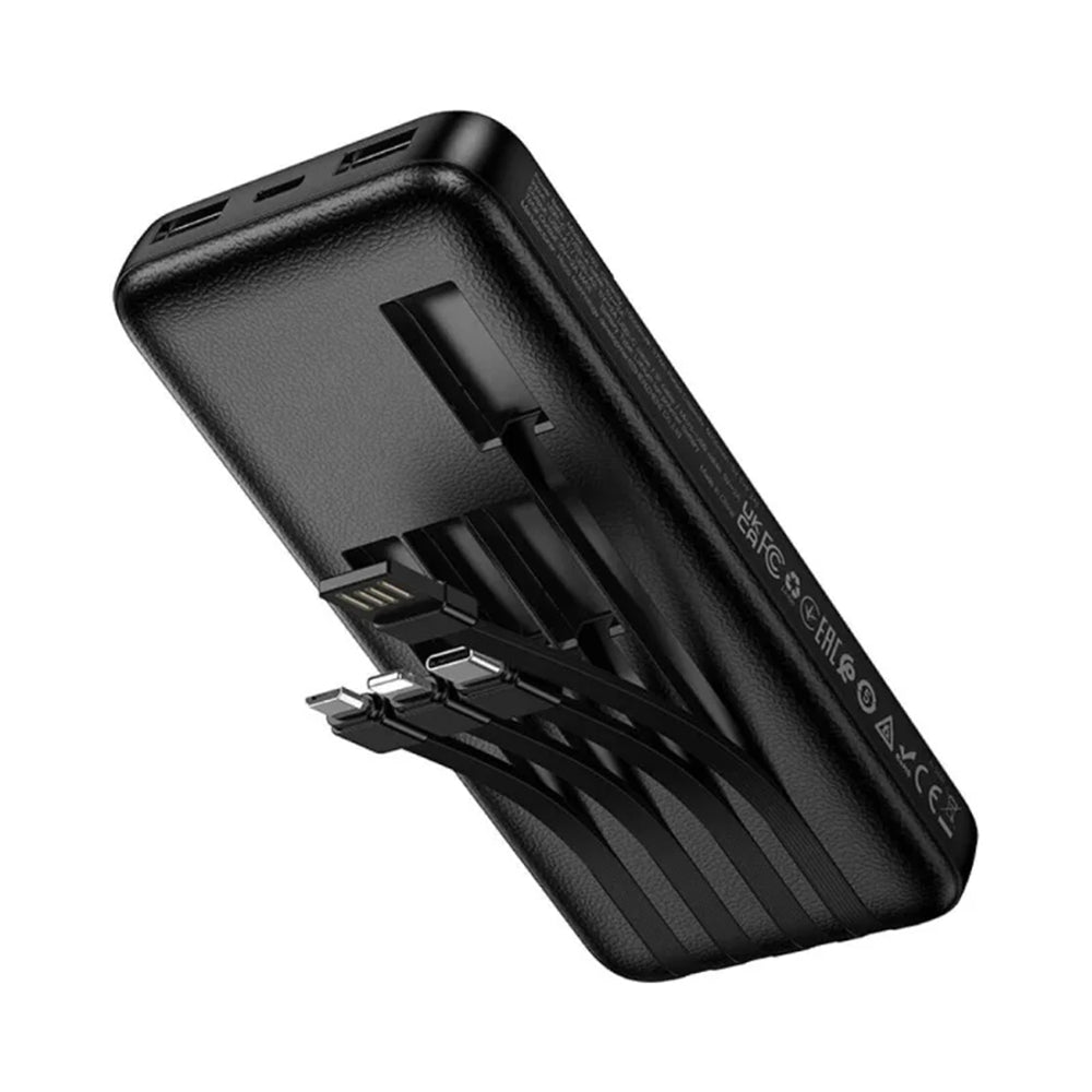 (10000mAh) External Battery Charger Portable Power Bank & UBS-C USB-A Micro USB Lightning Cables