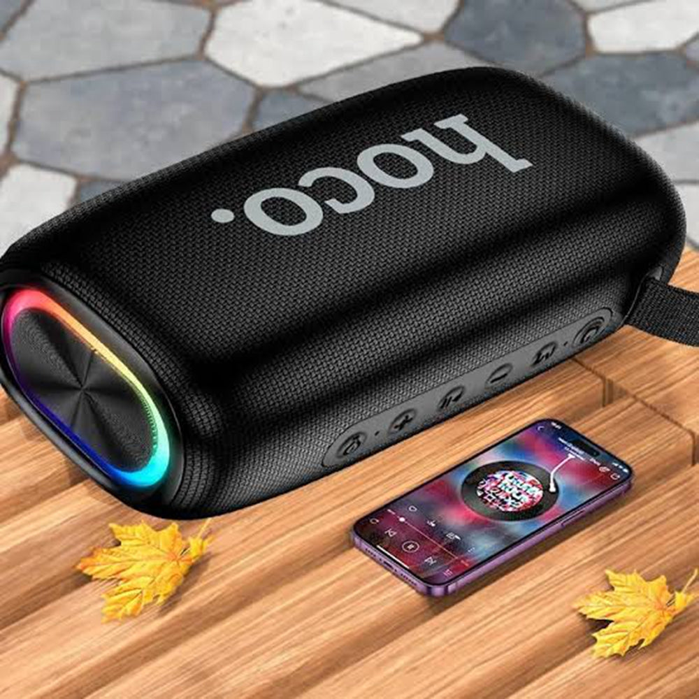 Haut-parleur stéréo Bluetooth sans fil portable avec lumière ambiante
