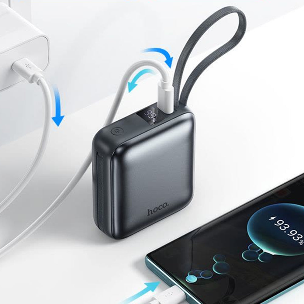 (10000mAh) External Battery Charger Portable Power Bank with USB-C Lightning Cable