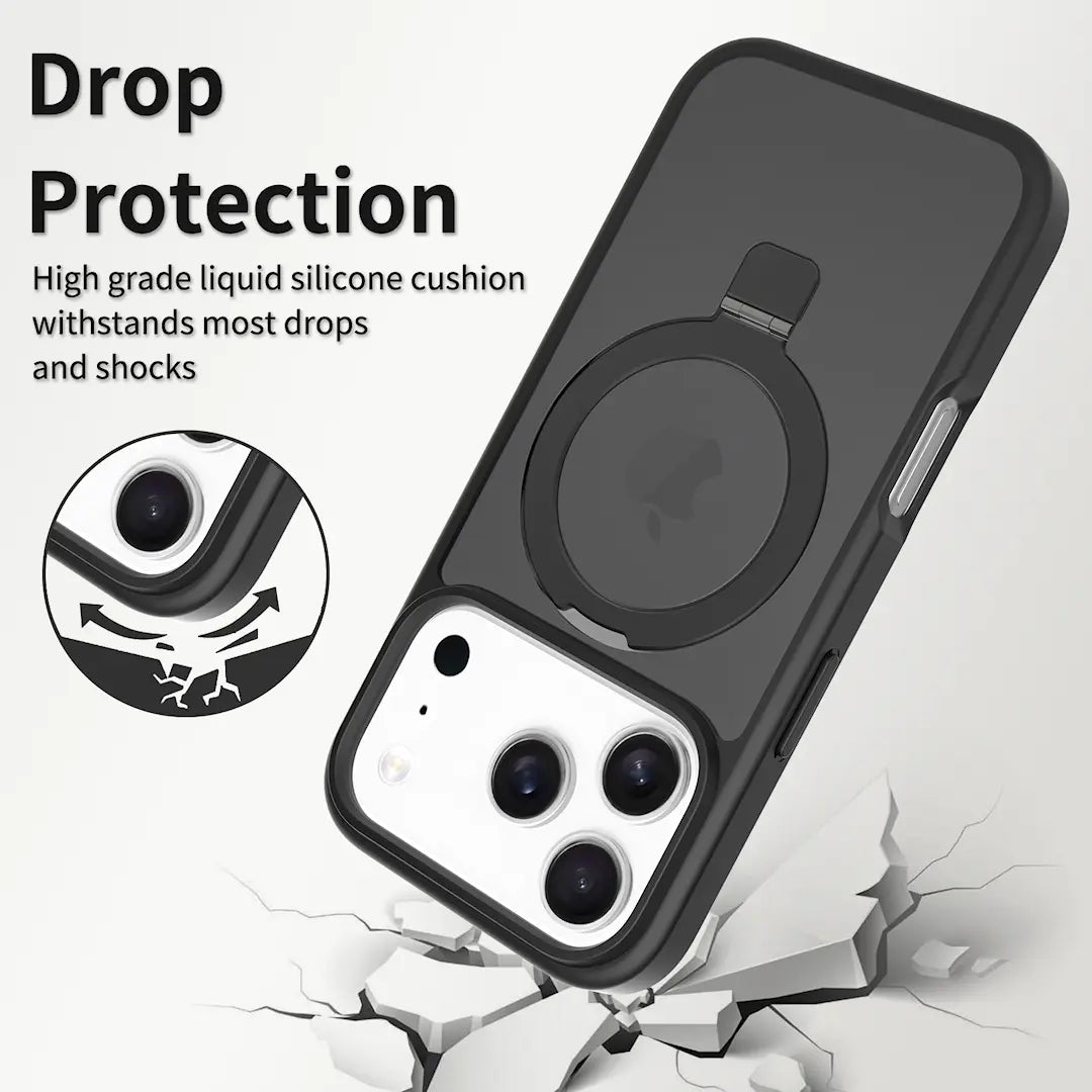 Magnetic MagSafe Case with Ring Kickstand for iPhone 17 Pro