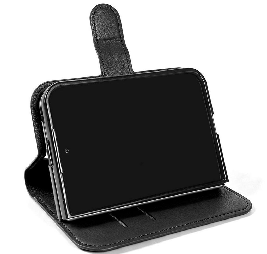 Leather Folio Wallet Case for iPhone Duo
