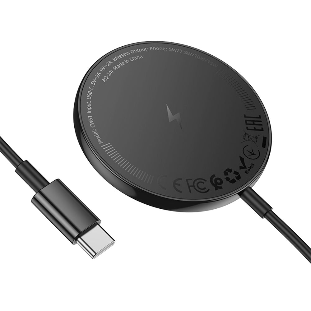 (15W) Magnetic Magsafe Wireless Charger Fast Charging Pad with LED Display