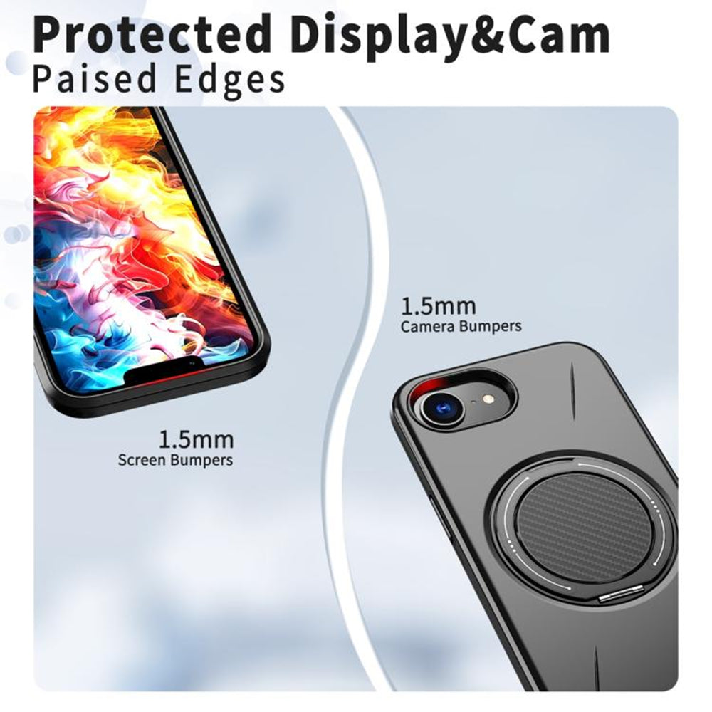 Magnetic MagSafe Ring Case with Rotating Kickstand for iPhone 17e / 16e