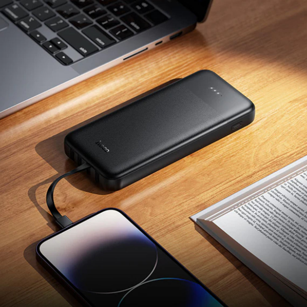 (10000mAh) External Battery Charger Portable Power Bank & UBS-C USB-A Micro USB Lightning Cables
