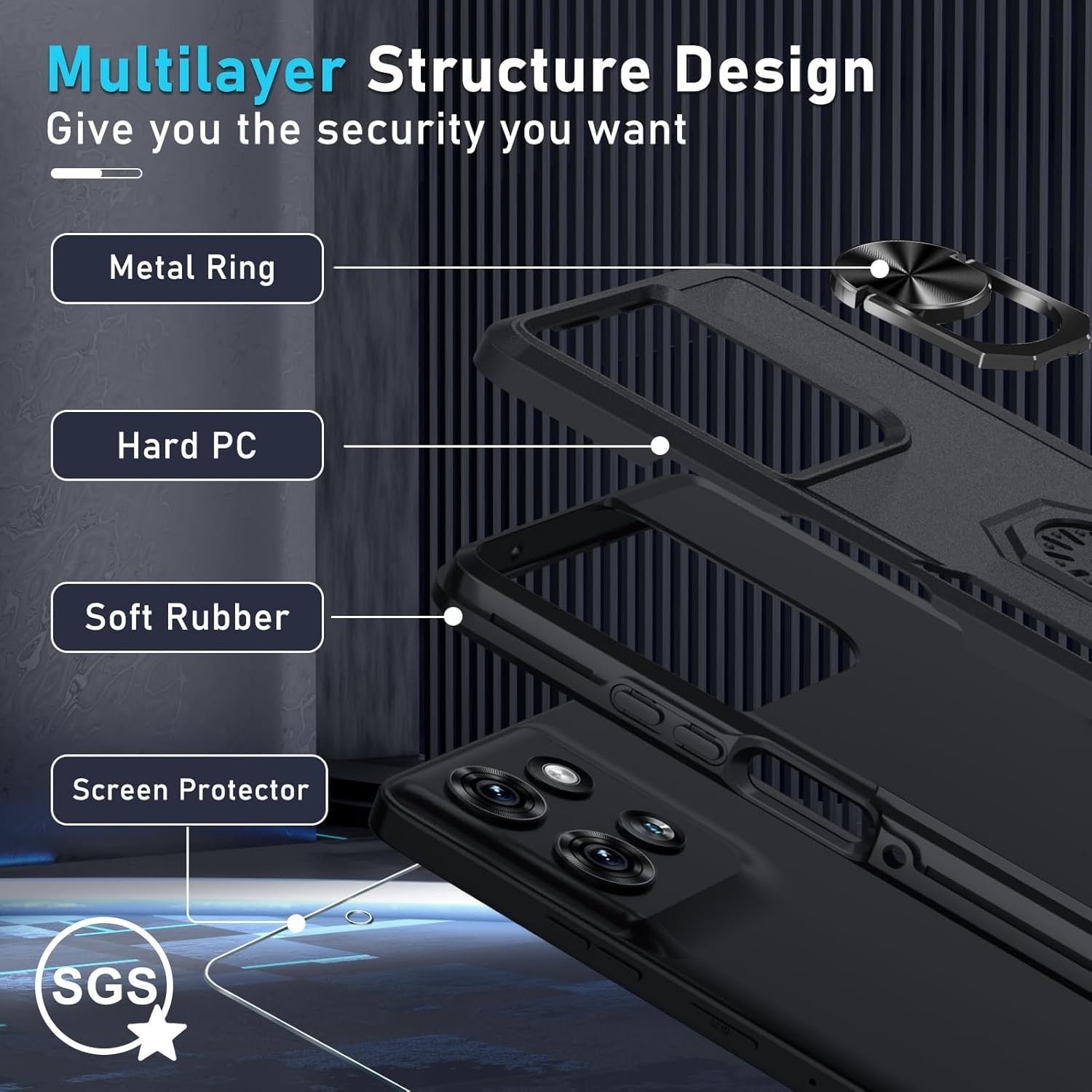 Heavy Duty Ring Case for Motorola Moto G Play (2026) / G 5G (2025 / 2026)