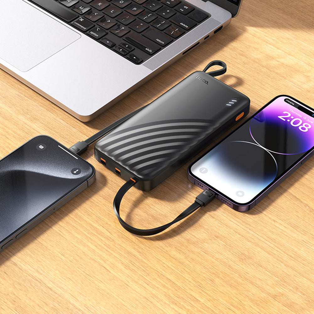 (10000mAh) External Battery Charger Portable Power Bank & UBS-C USB-A Micro USB Lightning Cables
