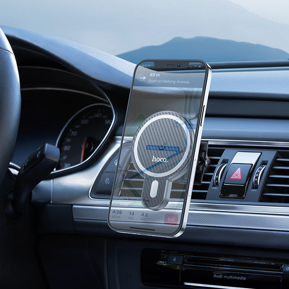 (15W) Magnetic MagSafe Fast Charging Wireless Charger Air Vent Mount Car Cell Phone Holder