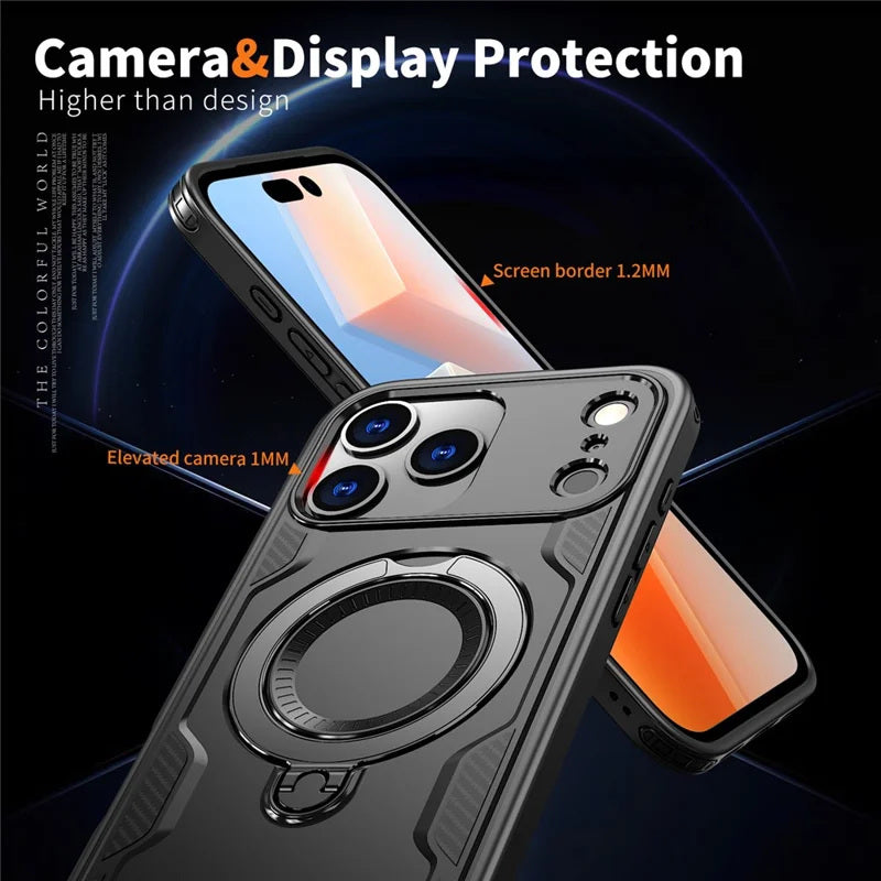Coque antichoc avec anneau de support Magsafe pour iPhone 17 Pro Max