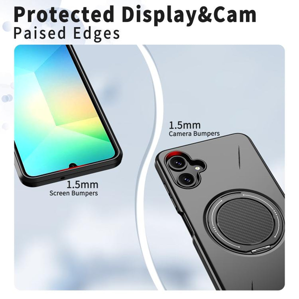 Magnetic MagSafe Ring Case with Rotating Kickstand for Samsung Galaxy A07 / A06