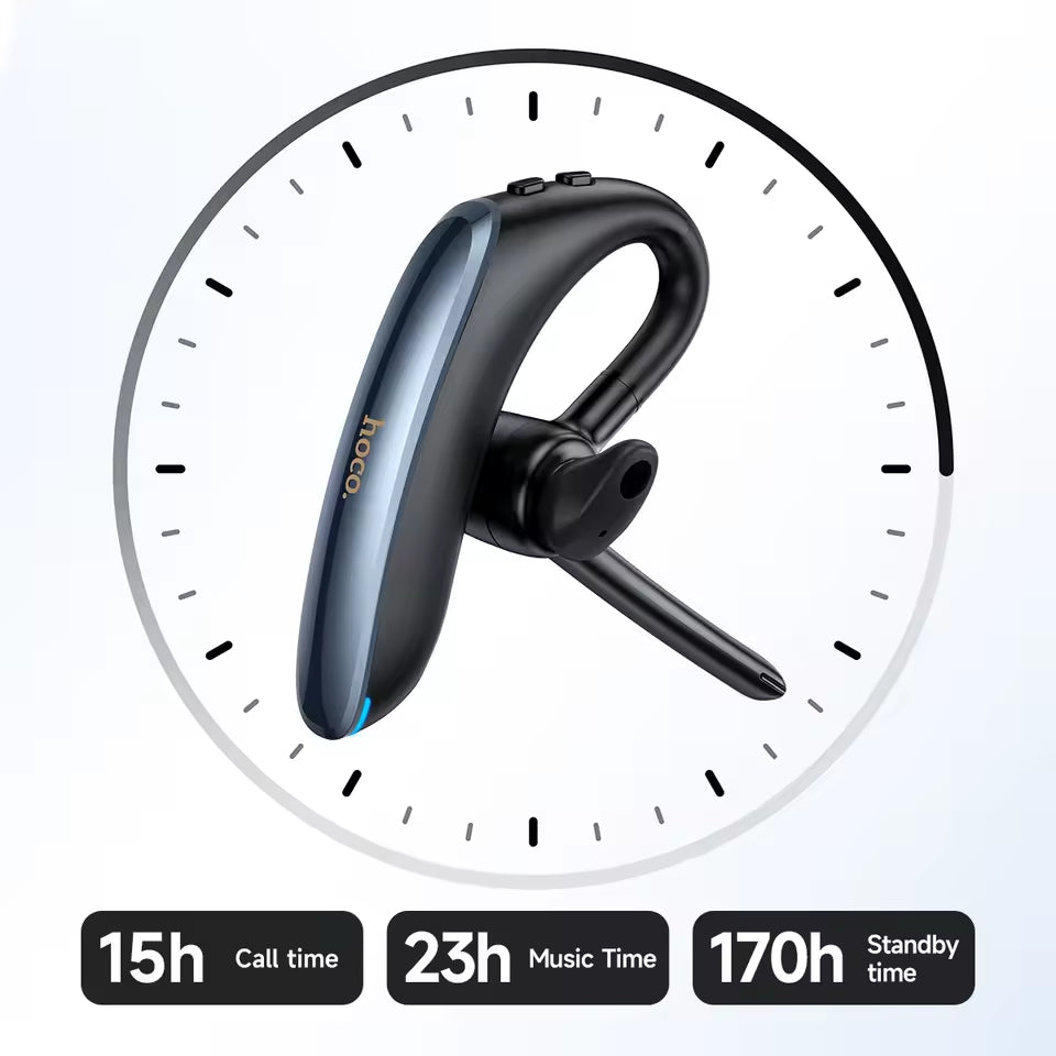 Casque Bluetooth sans fil mono-oreille, mains libres, crochet d'oreille avec micro