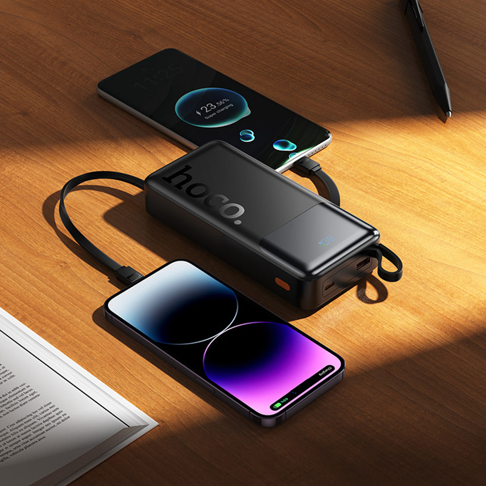 (20000mAh) External Battery Charger Portable Power Bank & UBS-C USB-A Micro USB Lightning Cables