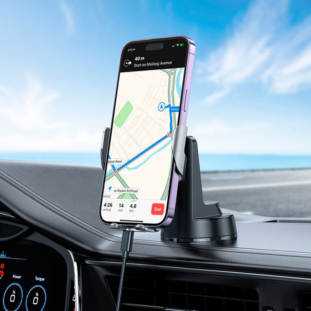 (15W) Magnetic MagSafe Fast Charging Wireless Charger Dashboard Mount Car Cell Phone Holder