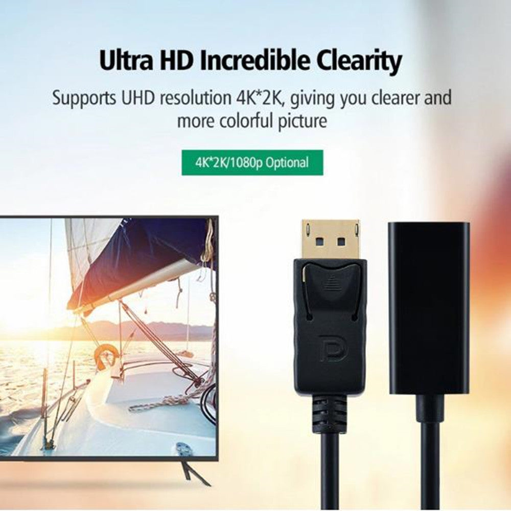 DisplayPort Male to HDMI Female Adapter Converter