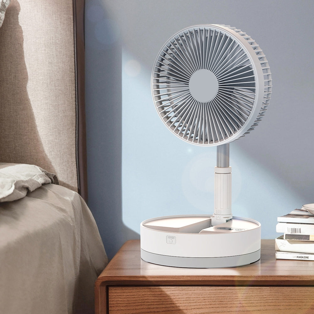 (10800mAh) Portable Wireless USB Folding Rechargeable Standing Ventilador Cooler Fan