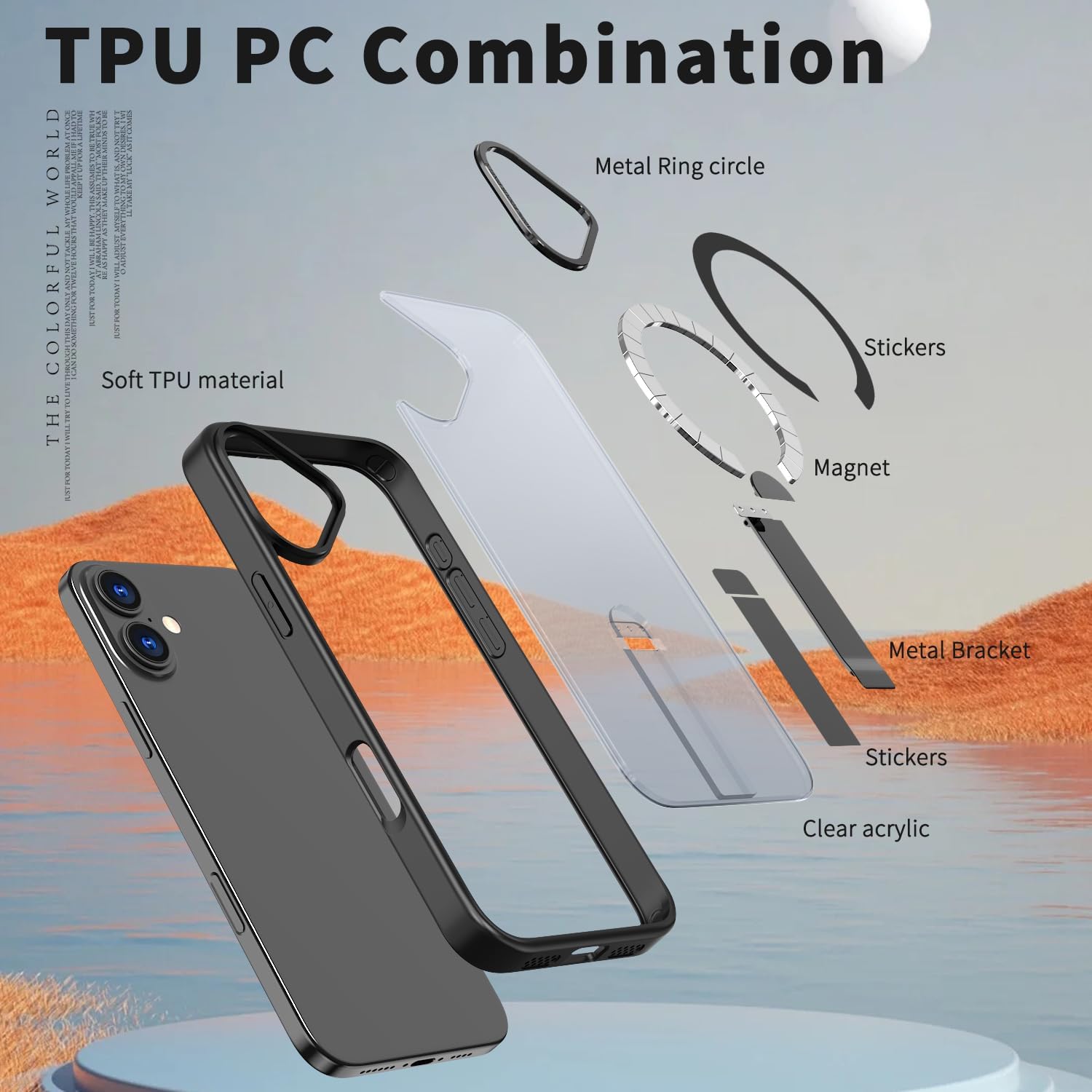 Magnetic MagSafe Case with Kickstand for iPhone 17