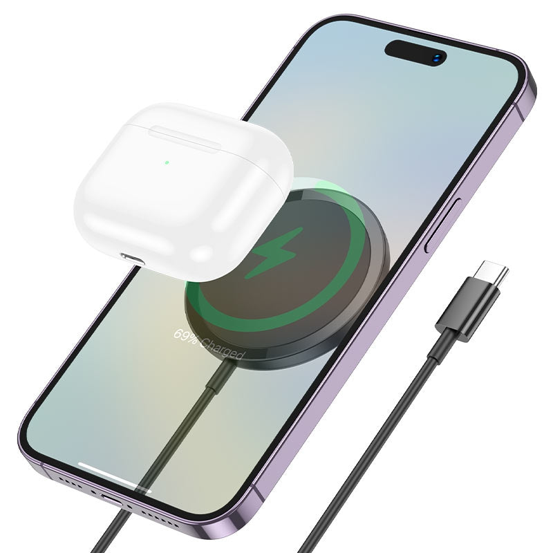 (15W) Magnetic Magsafe Wireless Charger Fast Charging Pad for iPhone AirPods