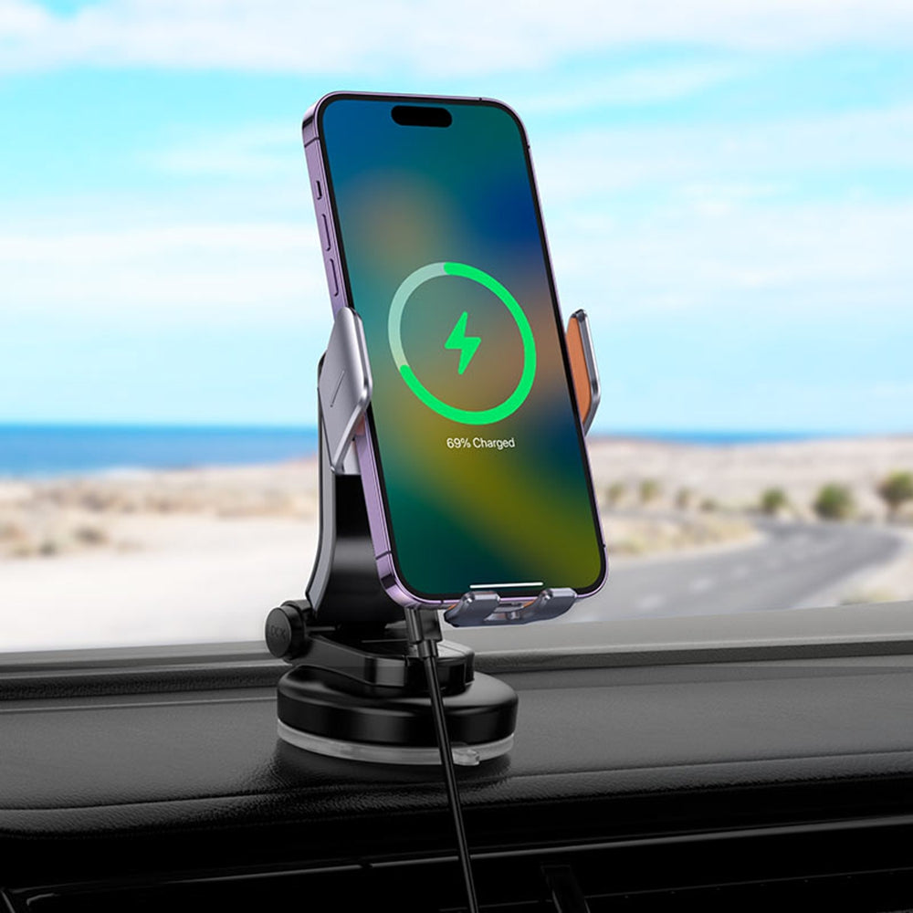 (15W) Magnetic MagSafe Fast Charging Wireless Charger Dashboard Mount Car Cell Phone Holder