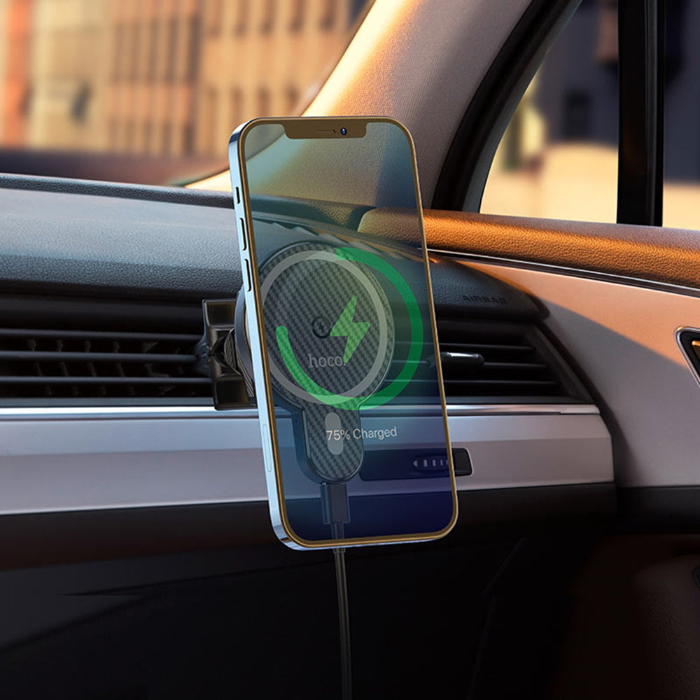 (15W) Magnetic MagSafe Fast Charging Wireless Charger Air Vent Mount Car Cell Phone Holder