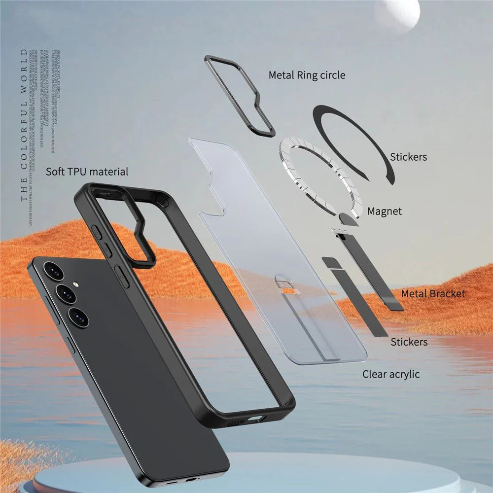 Magnetic MagSafe Case with Kickstand for Samsung Galaxy S25 FE