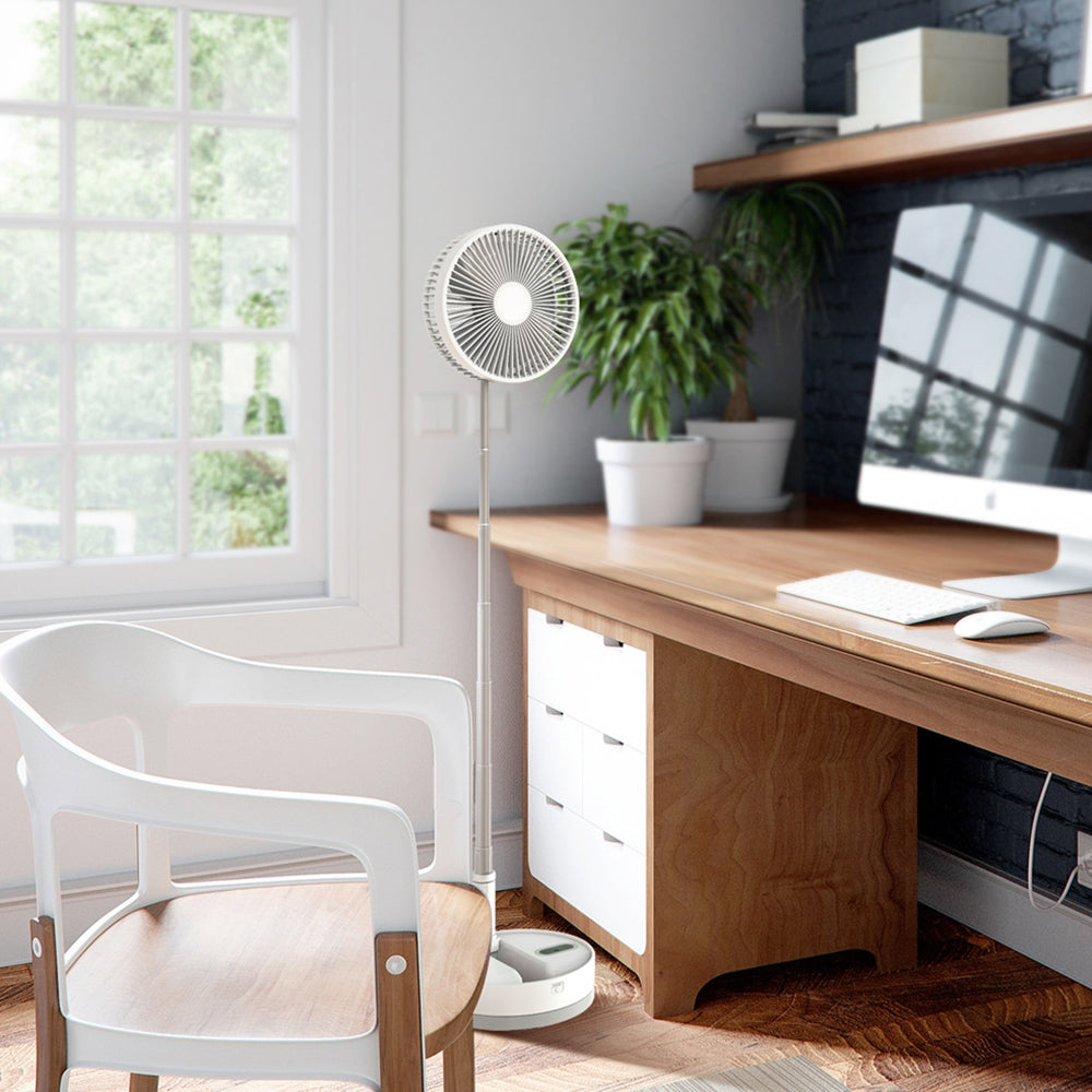 (10800mAh) Portable Wireless USB Folding Rechargeable Standing Ventilador Cooler Fan