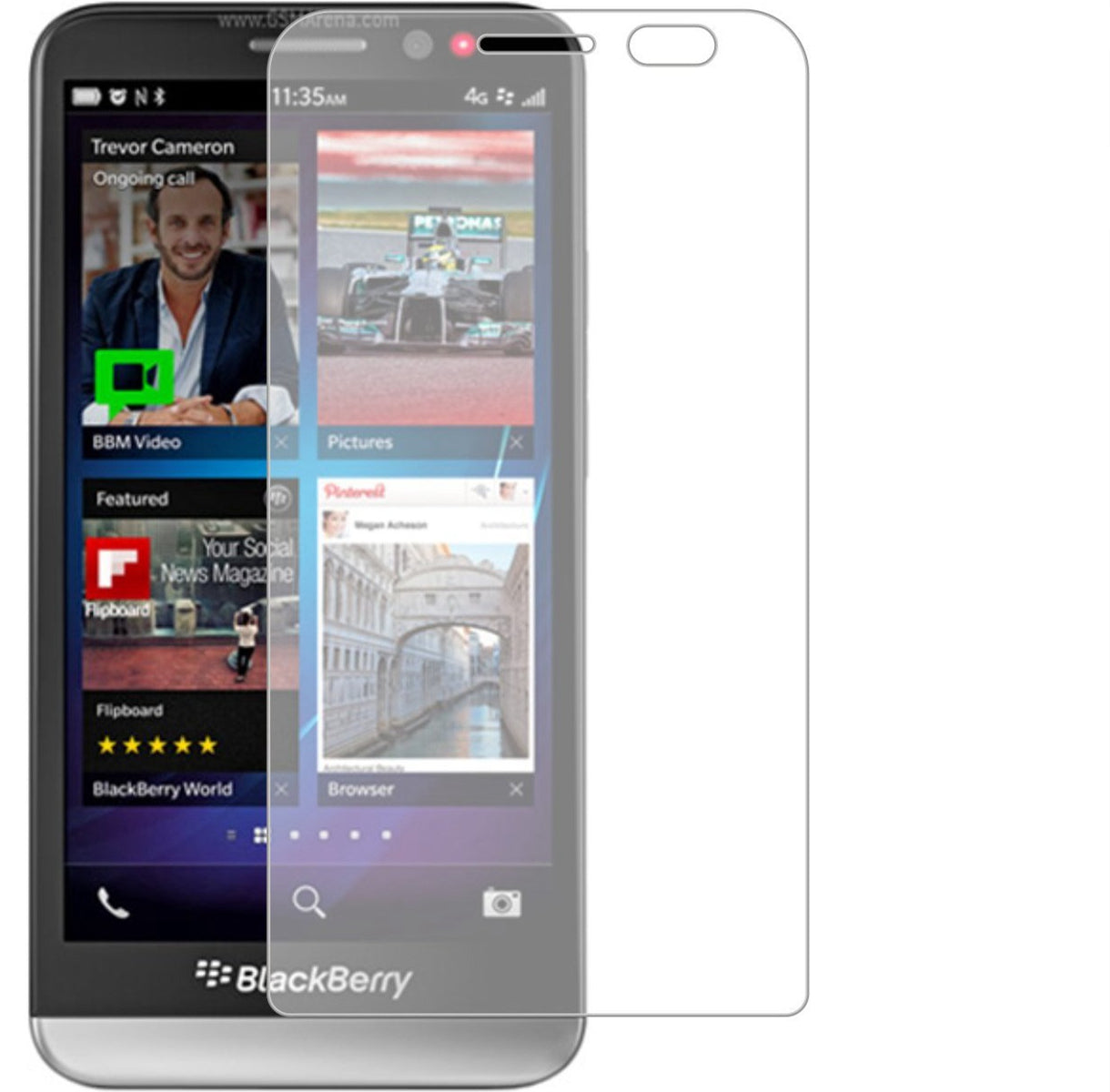 Lot de 2 protections d'écran en verre trempé pour BlackBerry Z30