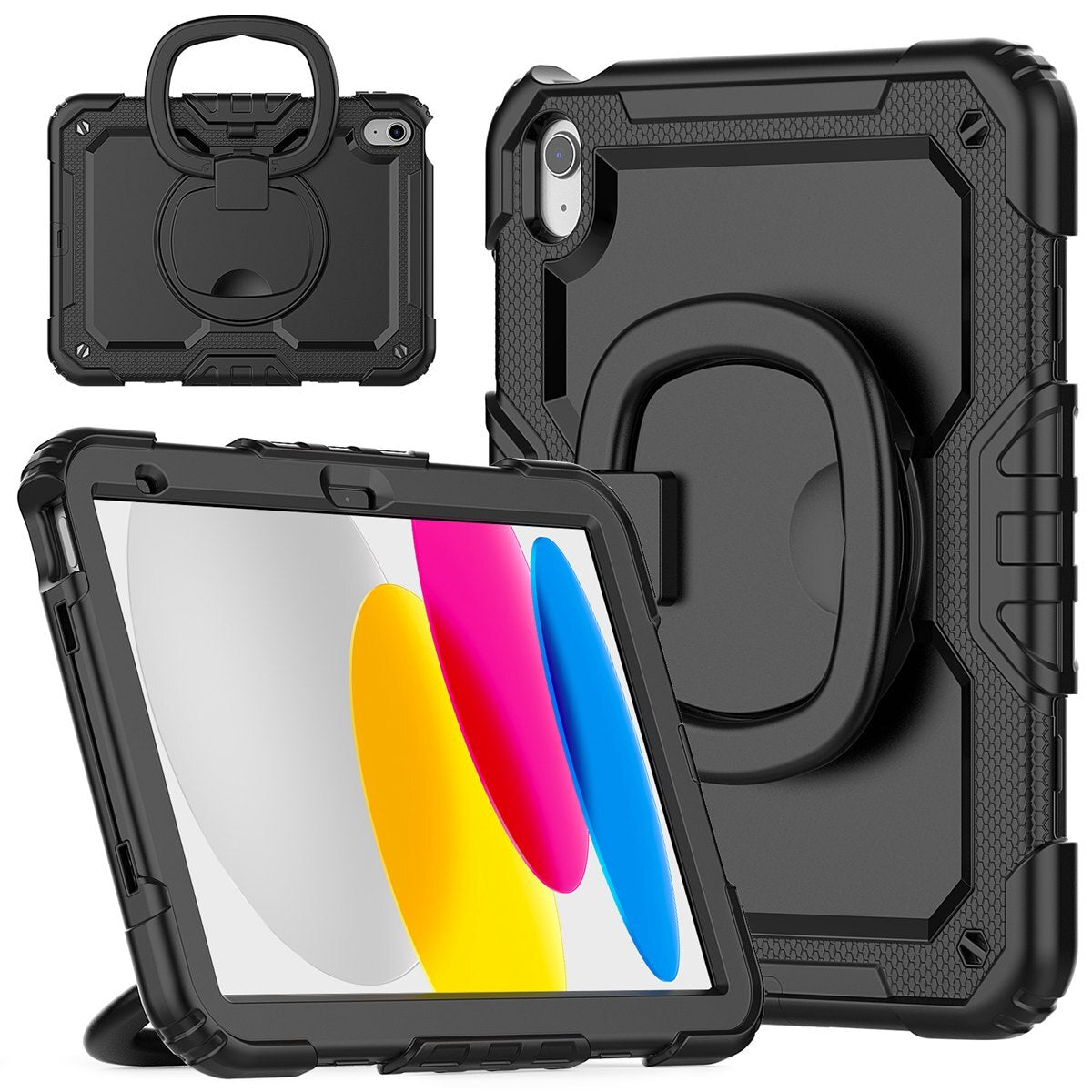 Rugged Defender Ring Case for iPad 7 / 8 / 9 (7th / 8th / 9th Gen.) 10.2