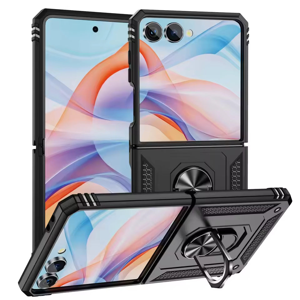 Coque hybride à anneau pour Samsung Galaxy Z Flip 7