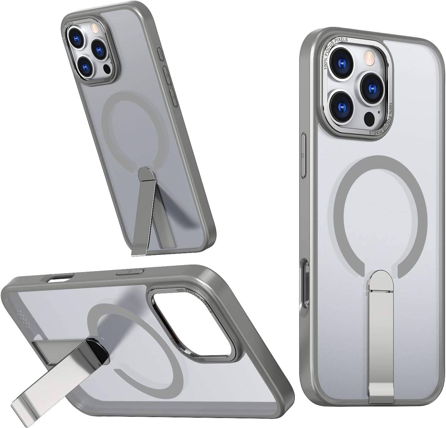 Magnetic MagSafe Case with Kickstand for iPhone 16 Pro