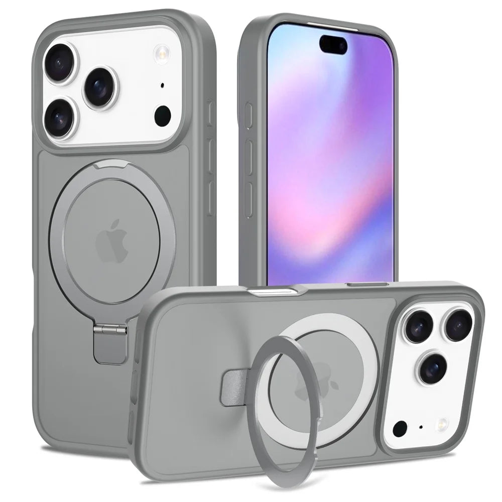 Magnetic MagSafe Case with Ring Kickstand for iPhone 17 Pro