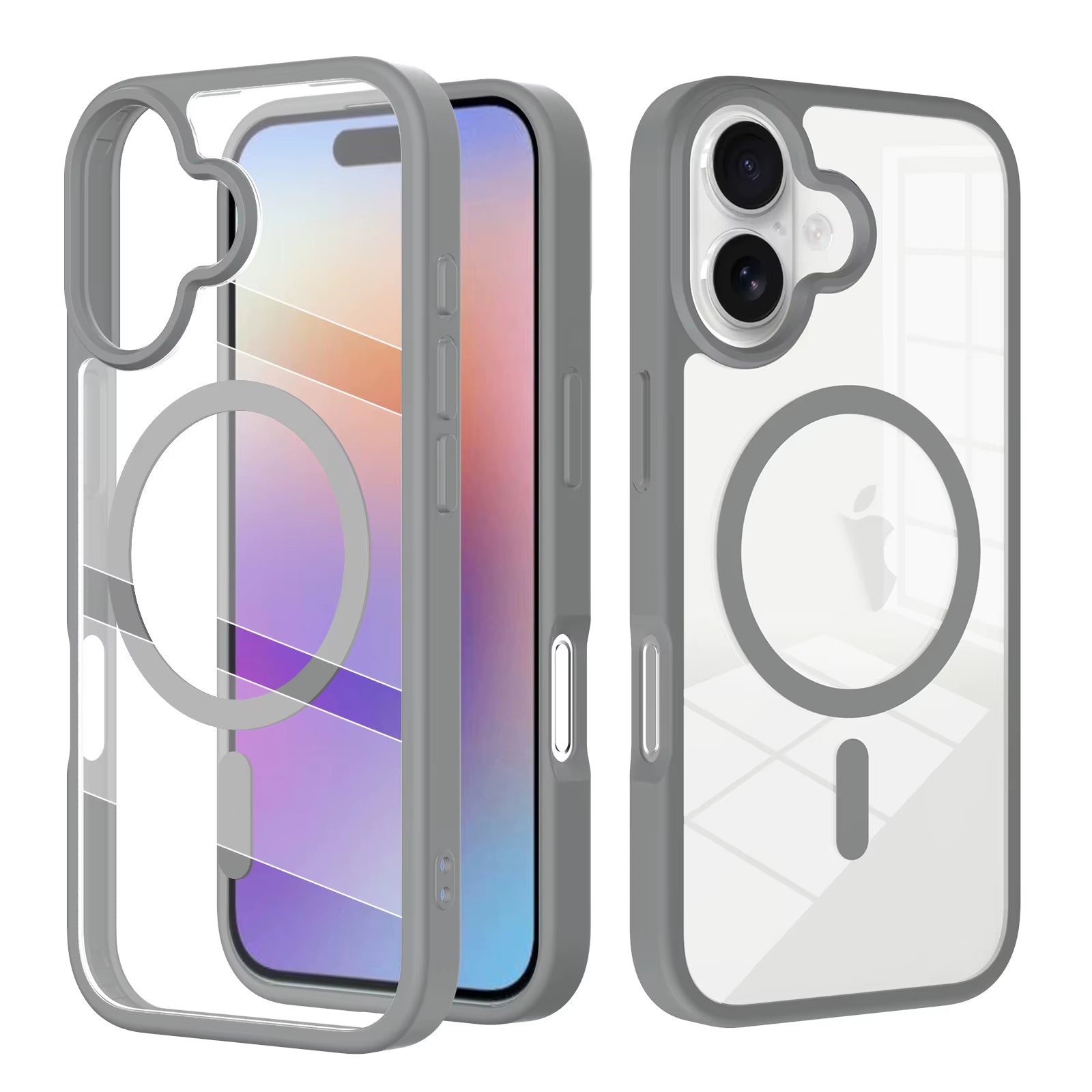 Coque hybride transparente MagSafe pour iPhone 17