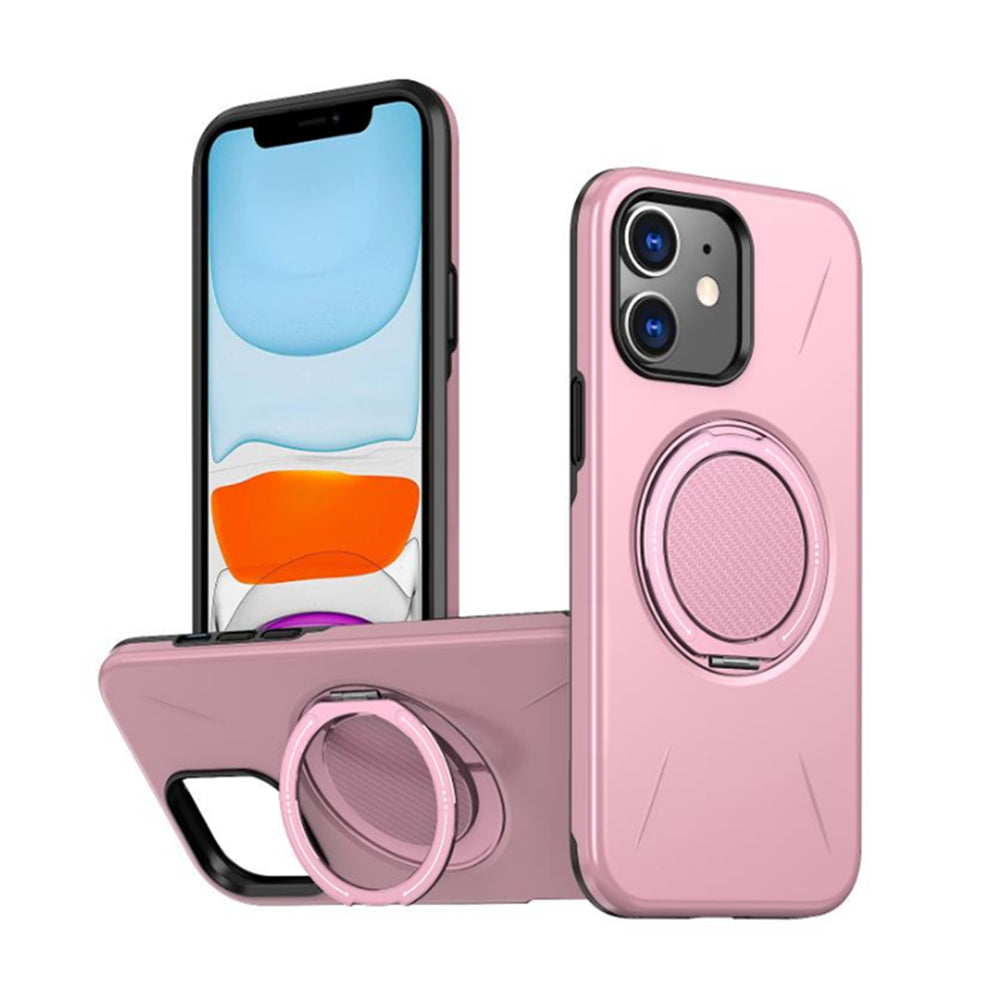 Magnetic MagSafe Ring Case with Rotating Kickstand for iPhone 11 / XR