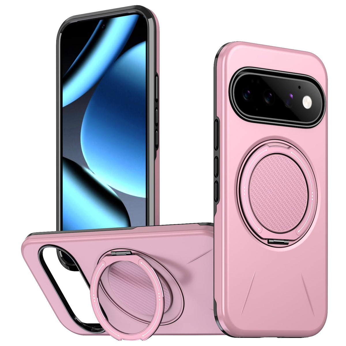 Magnetic MagSafe Ring Case with Rotating Kickstand for Google Pixel 11 Pro XL / Pixel 10 Pro XL