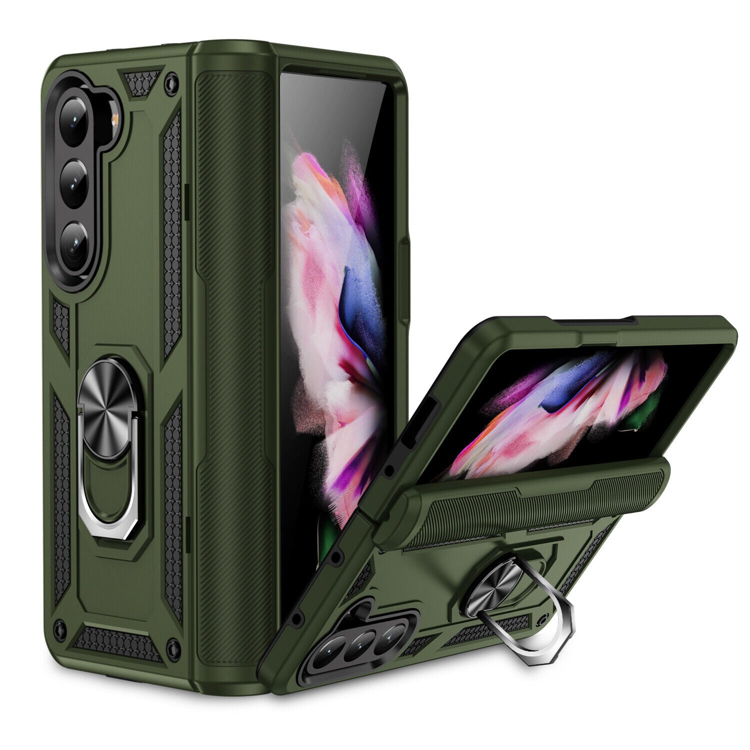 Coque hybride à anneau pour Samsung Galaxy Z Fold 7