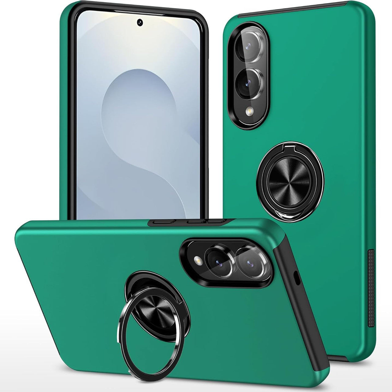 Hybrid Magnetic Invisible Ring Case for Samsung Galaxy S25 Edge