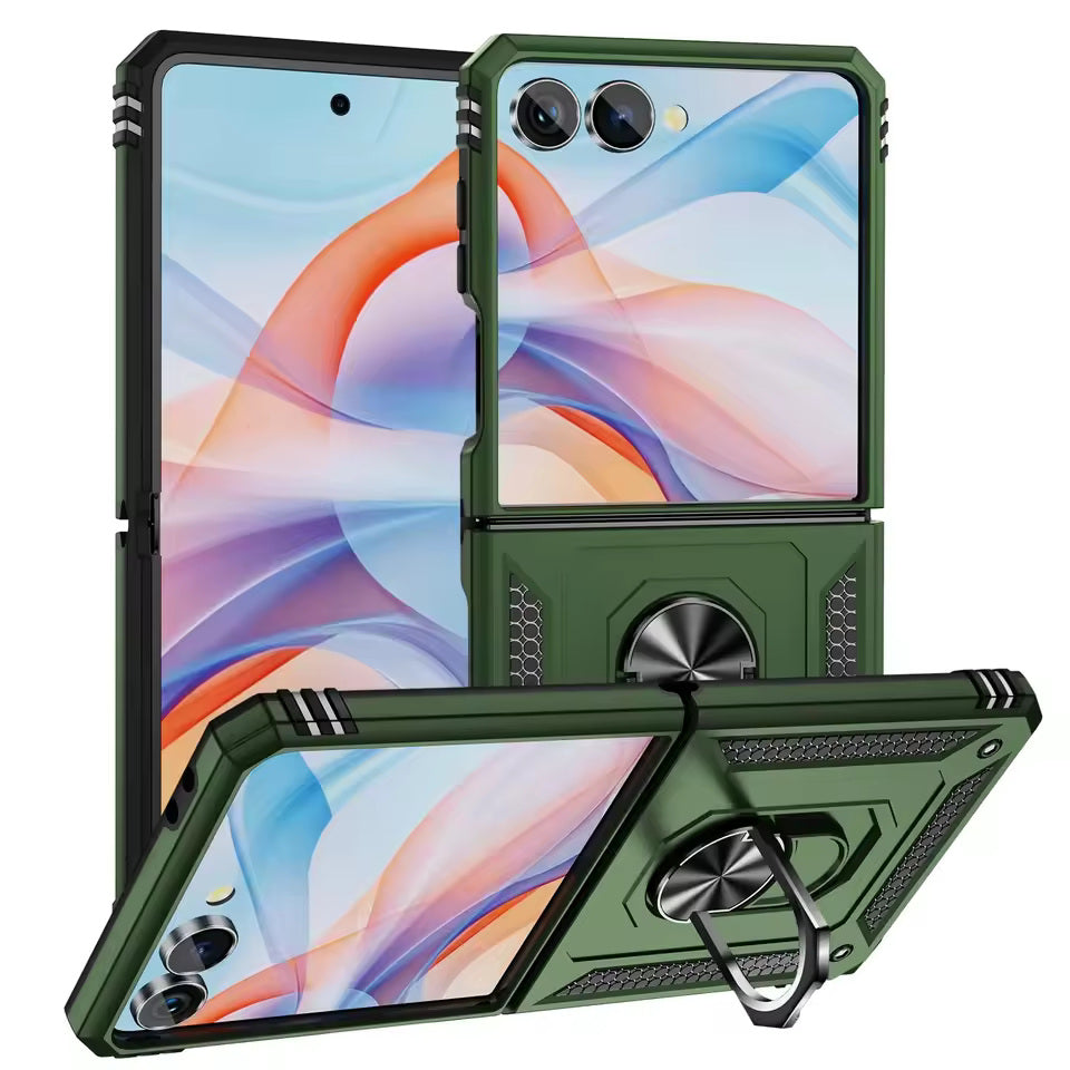 Coque hybride à anneau pour Samsung Galaxy Z Flip 7