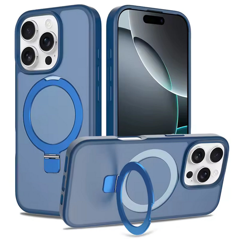 Magnetic MagSafe Case with Ring Kickstand for iPhone 15 Pro