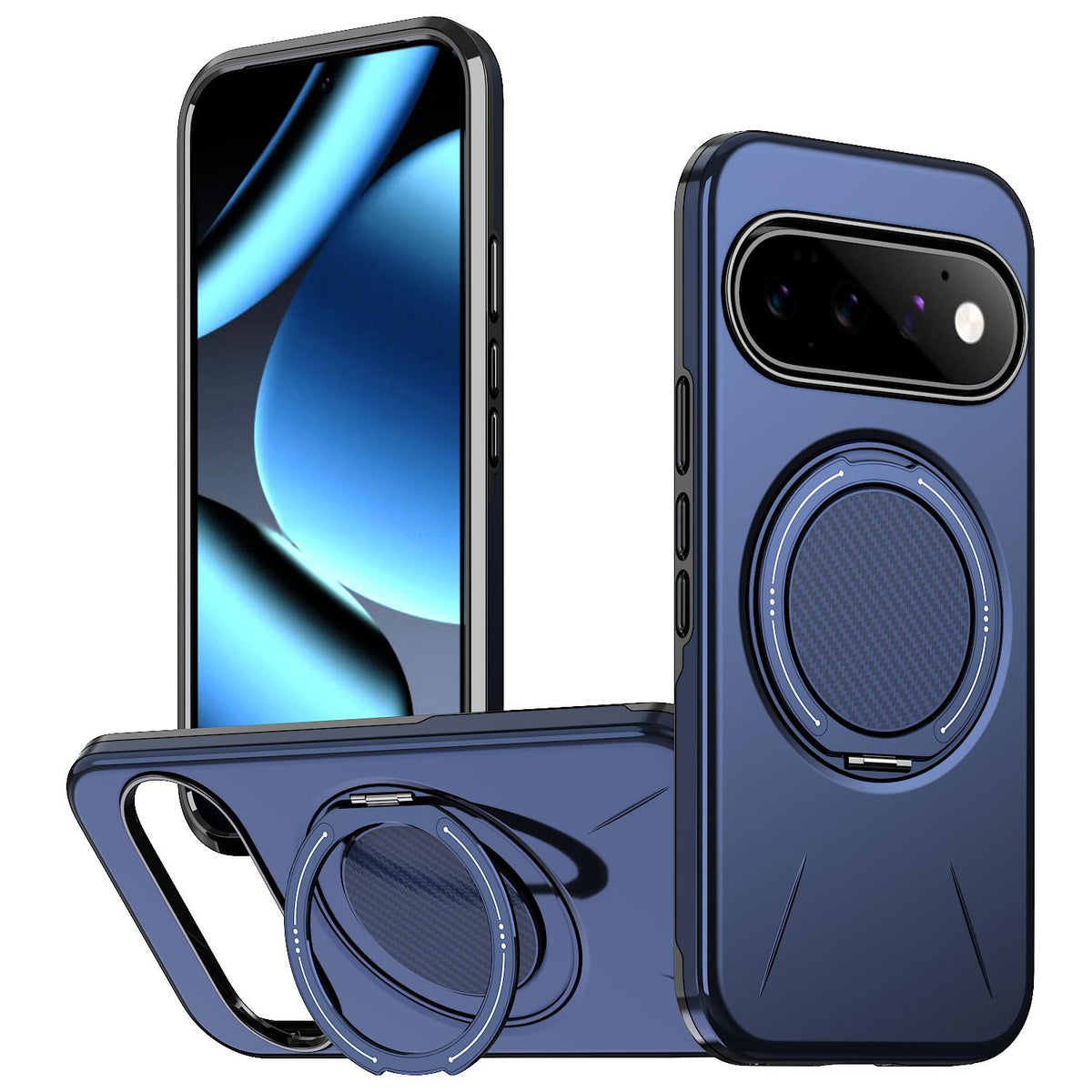 Magnetic MagSafe Ring Case with Rotating Kickstand for Google Pixel 11 Pro XL / Pixel 10 Pro XL