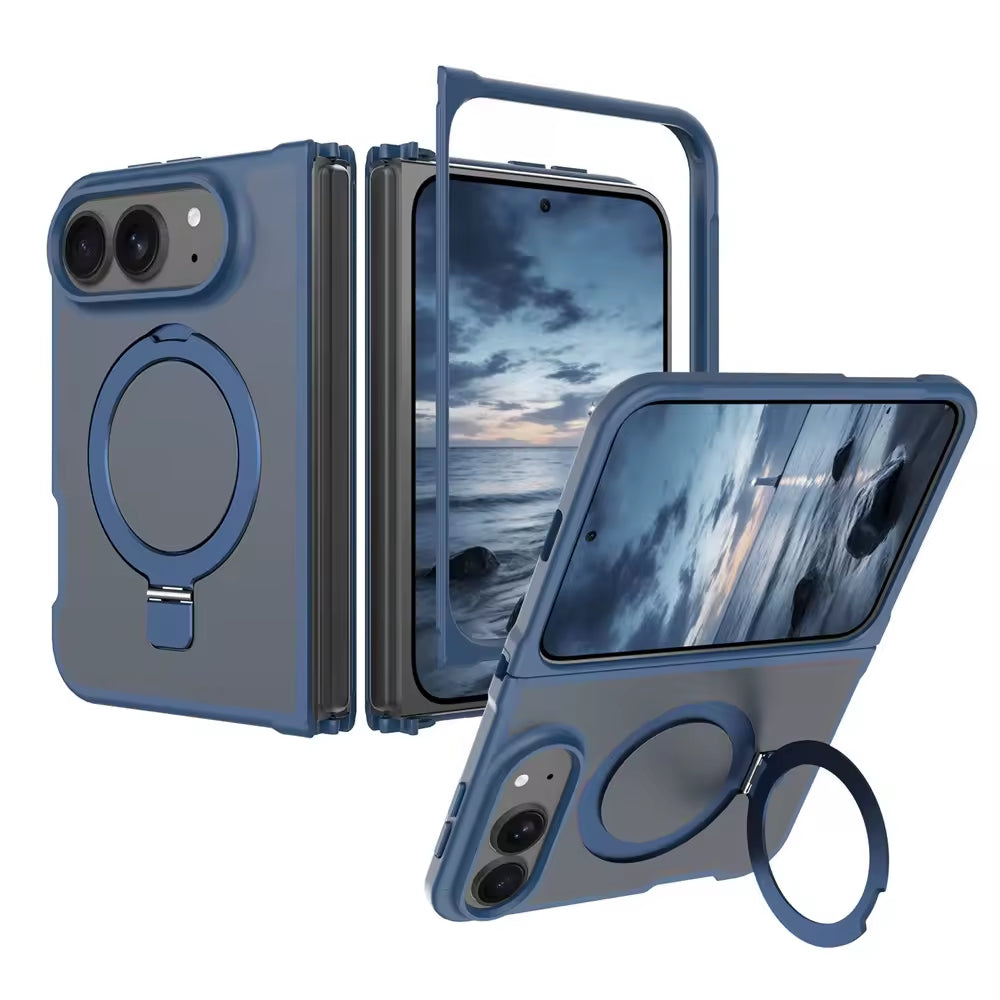 Magnetic MagSafe Case with Ring Kickstand for iPhone Duo