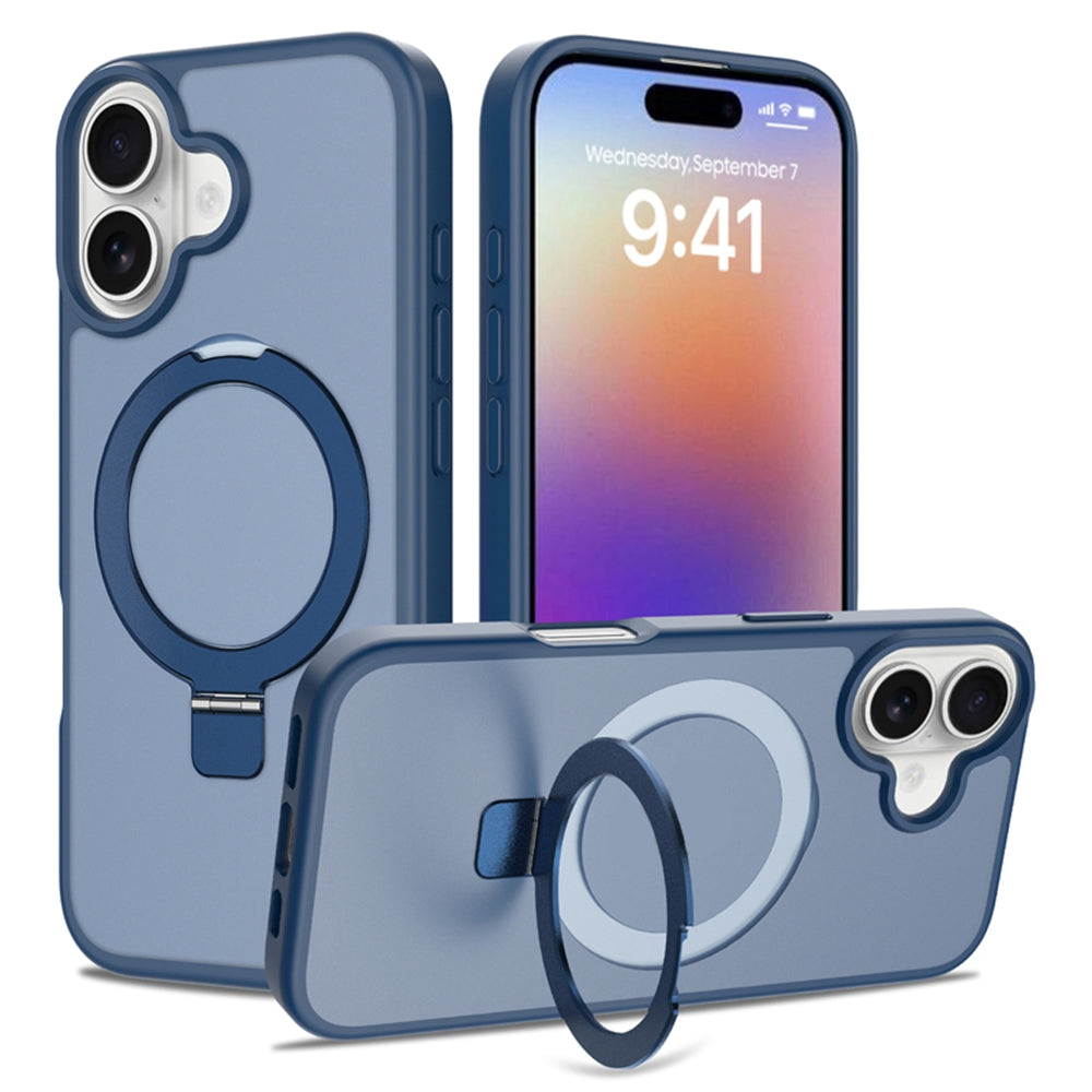 Magnetic MagSafe Case with Ring Kickstand for iPhone 16