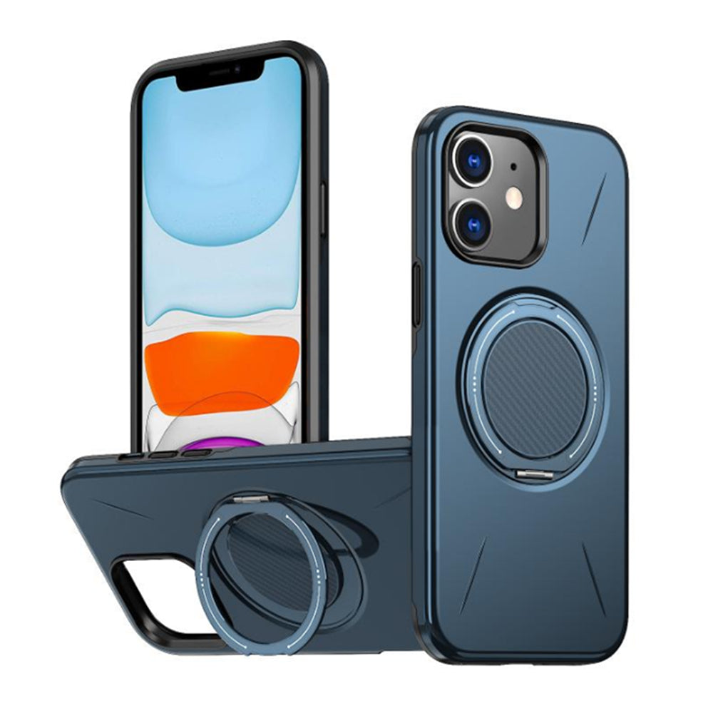 Magnetic MagSafe Ring Case with Rotating Kickstand for iPhone 11 / XR